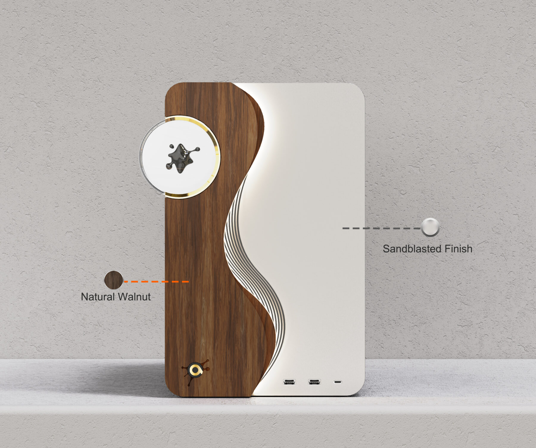 Sculpted Aluminum & Timber